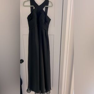 Azazie KALEIGH black bridesmaid dress